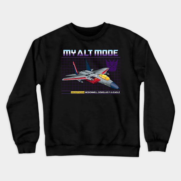 Transformers G1 Alt Mode F15 Starscream Crewneck Sweatshirt by MiTs